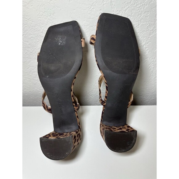 Banana Republic Cheetah Double Strap Block Heel Slip On Sandals Women's‎ 10 - Picture 8 of 9